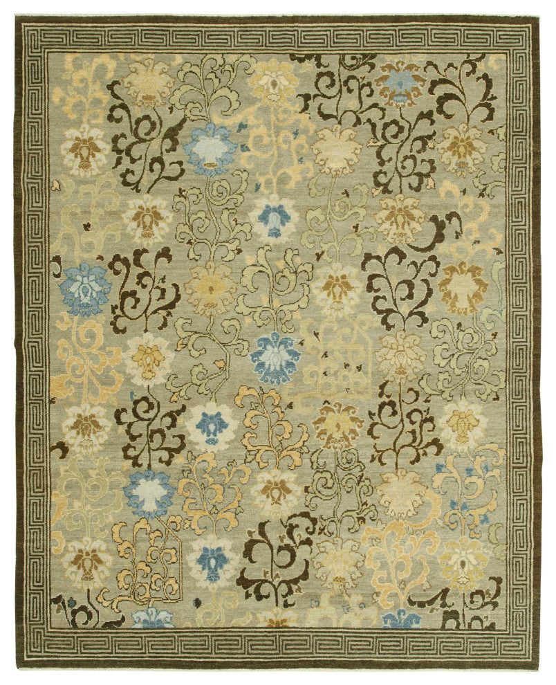 Rug N Carpet - Hand-Knotted Oriental 8' 0" x 9' 11" Pastel Oushak Area Rug