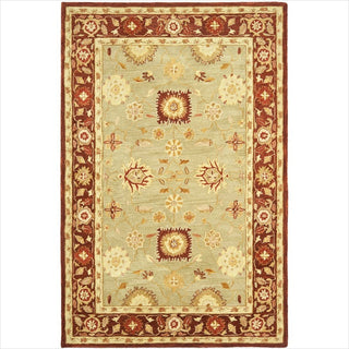 Safavieh Anatolia An556A Rug, Sage/Burgundy, 6'0"x9'0"