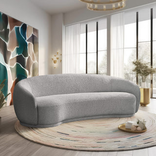 Hyde Boucle Fabric Upholstered, Grey, Sofa