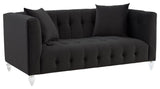 TOV Furniture Bea Black Velvet Loveseat