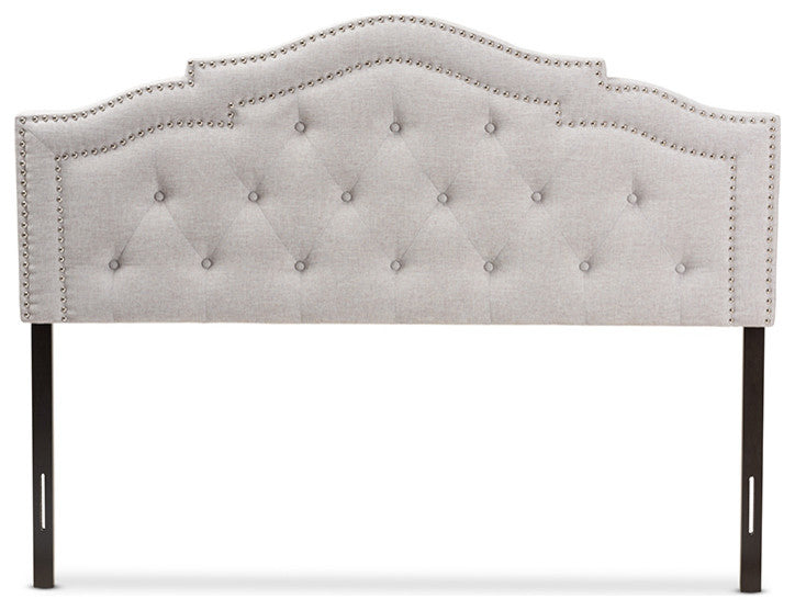 Edith Modern and Contemporary Grayish Beige Full Size Headboard