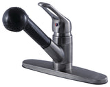 Single-Handle Pull-Out Kitchen Faucet, Black Stainless
