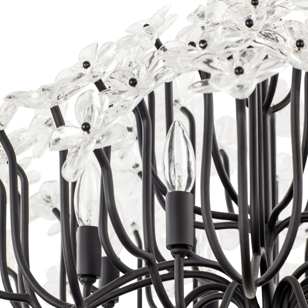 Wildflower 8-Lt Chandelier - Matte Black
