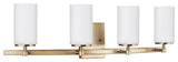 Sea Gull Lighting Alturas 4 Lt Bath Light, Brass/Etched/White - 4424604EN3-848