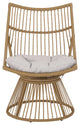 Apulia Outdoor Wicker Club Chairs With Cushions, Set of 2, Beige