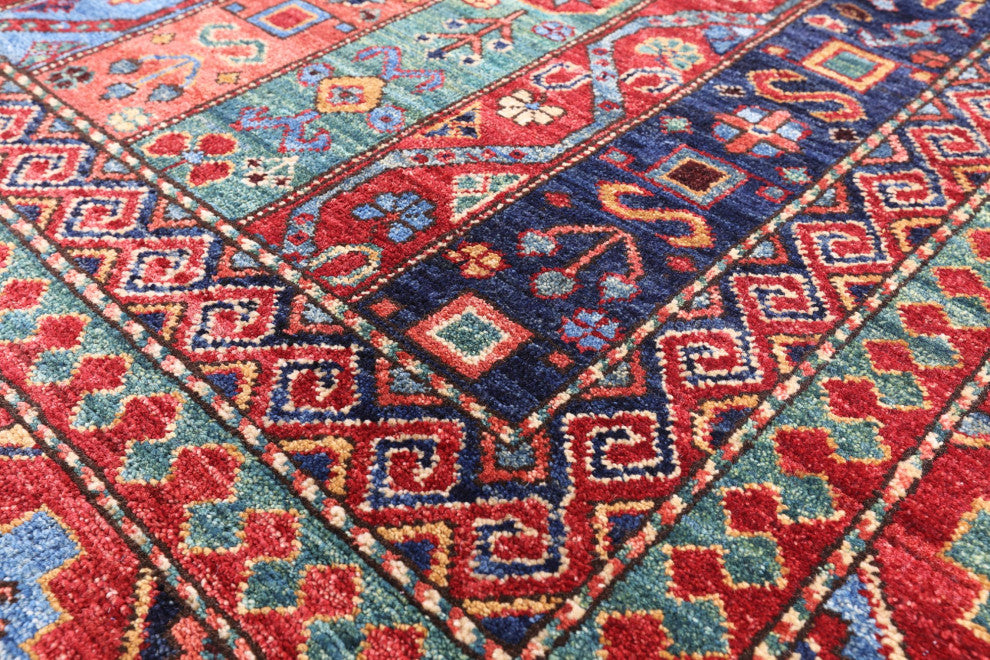 8' 0" X 9' 9" Persian Gabbeh Shall Hand Knotted Wool Rug Q5016