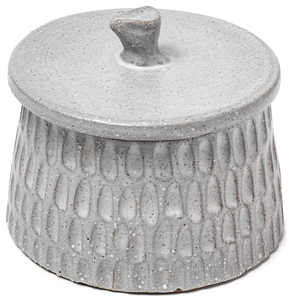 Jumbo Gray Ceramic Decorative Box