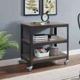 Modern Gray Walnut Vivify Tiered Serving Stand
