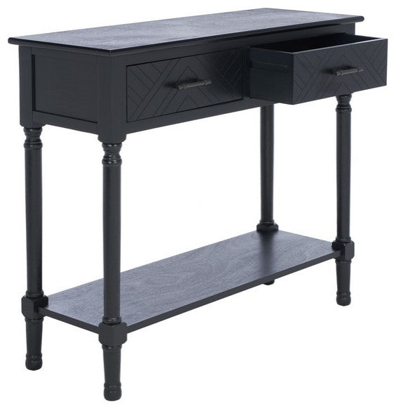 Safavieh Peyton 2 Drawer Console Table, Black