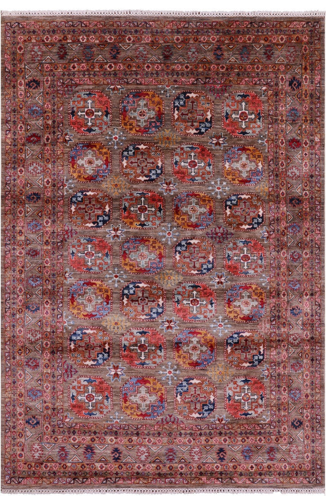 Bokhara Hand Knotted Wool Rug 5' 7" X 8' 1" - Q12925
