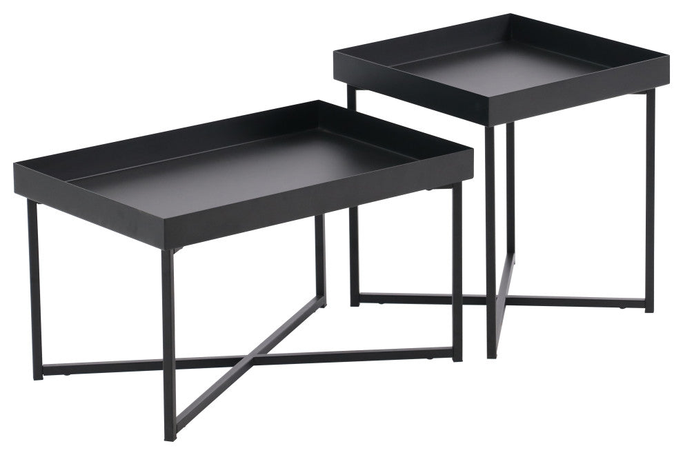 Metal Coffee Tables, 2-Piece Set