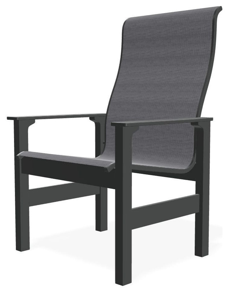 Leeward Sling Outdoor Armchair, Augustine Pewter/Graphite