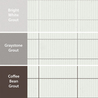 Kings Loft White Fluted Ceramic Wall Tile