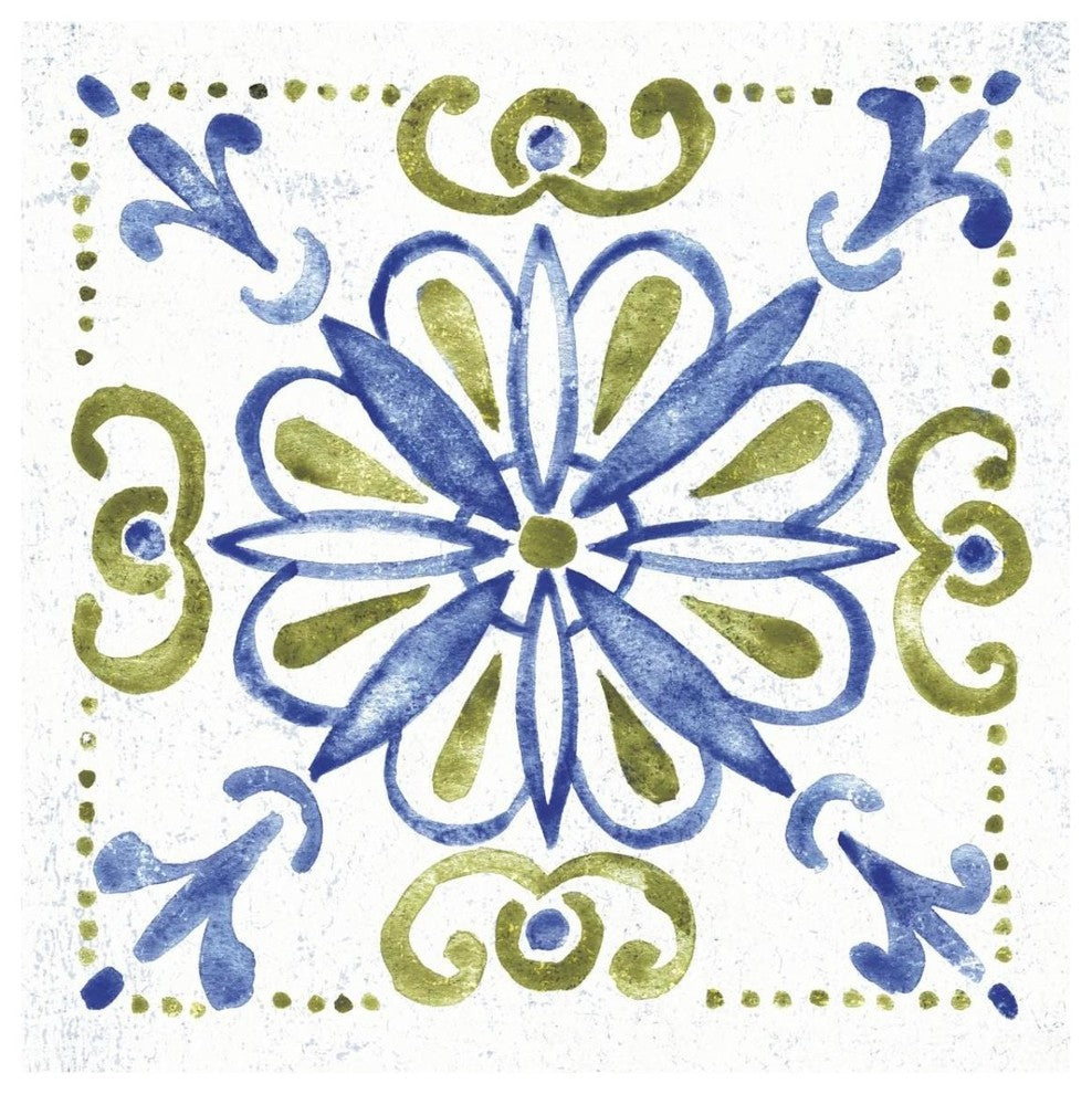 "Tile Stencil IV" Digital Paper Print by Anne Tavoletti, 32"x32"