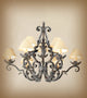 Full Bloom Wrought Iron Chandelier