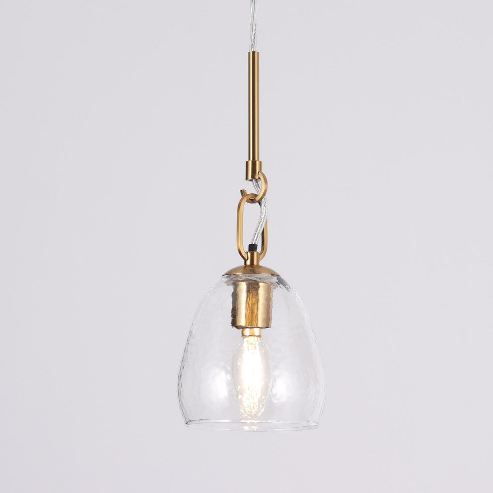 LNC 1-Light Polished Gold Modern/Contemporary Mini Kitchen Island Light