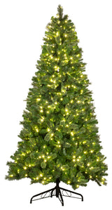9' Mixed Blended Pine Tree Pre-Lit With Warm White LED Lights