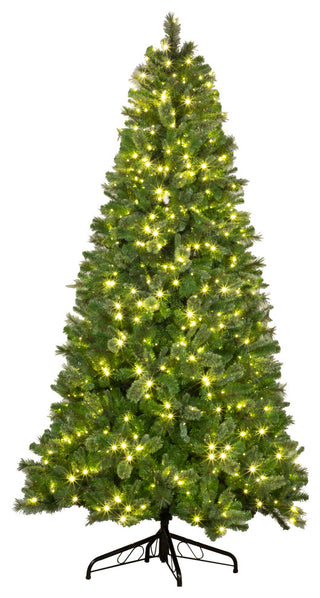 9' Mixed Blended Pine Tree Pre-Lit With Warm White LED Lights