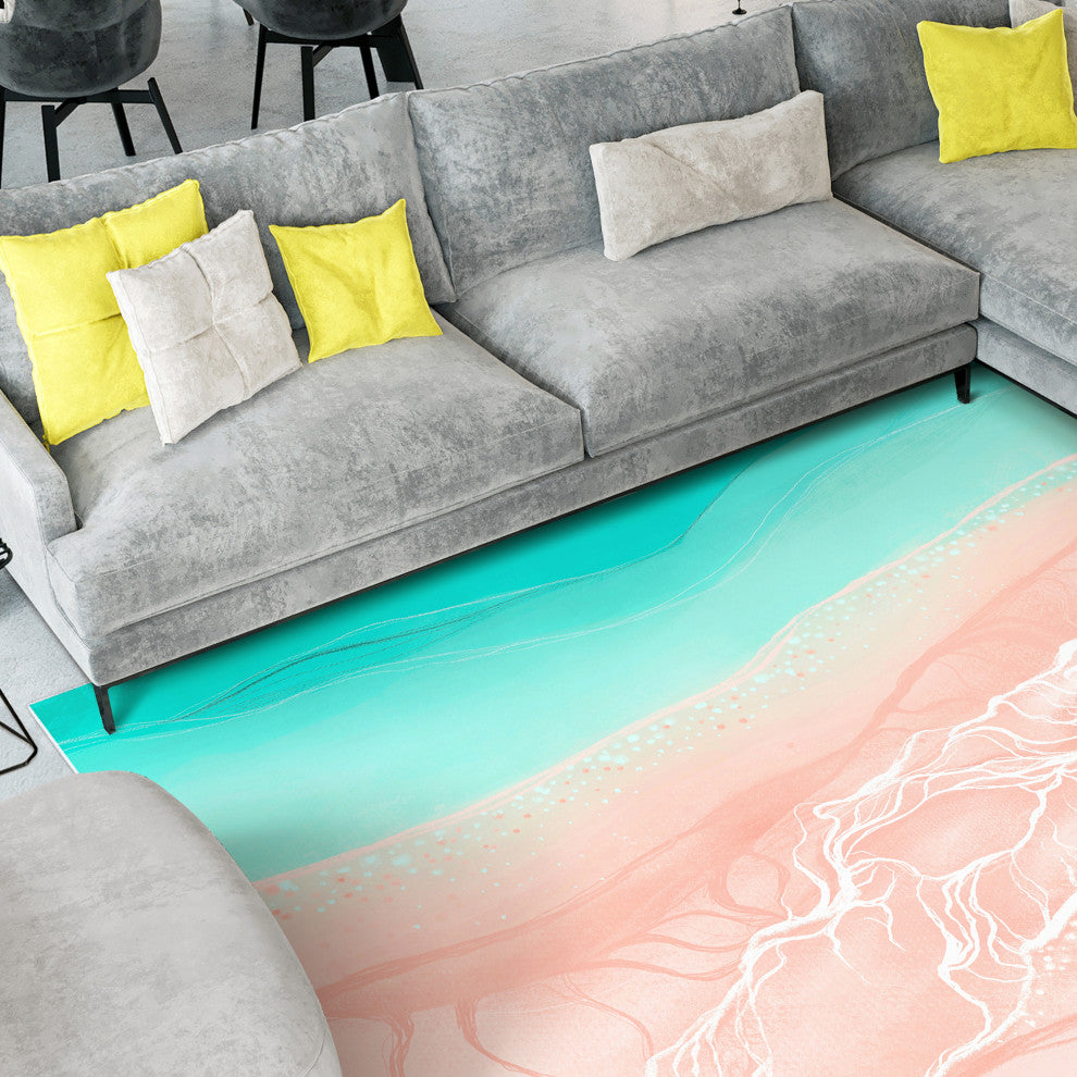 Ethereal Shore Art Area Rug, 7.5'x10.3'