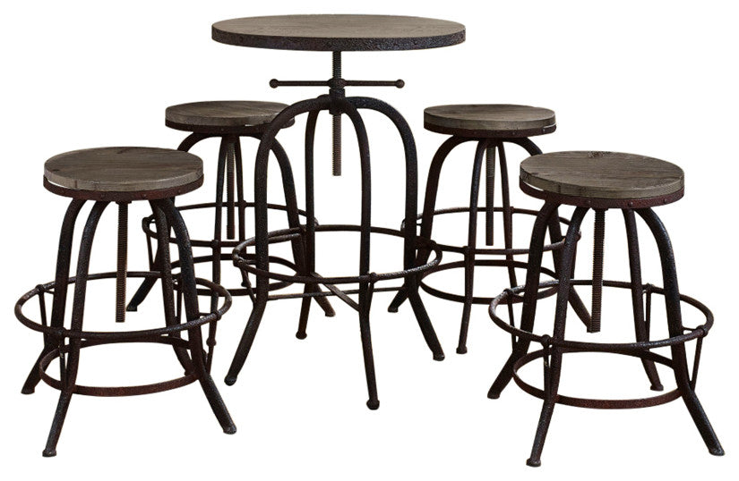Modern Black Gather 5 Piece Dining Set