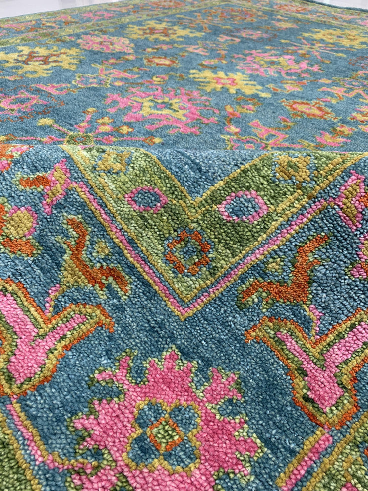 OCEAN Green Traditional Classic Oushak Area Rug