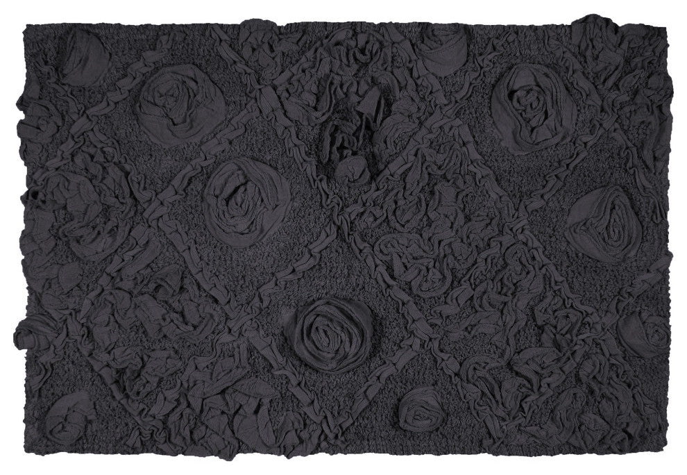 Modesto Bath Rug Bath Rug Set, Machine Wash, 21"x34" Rectangle, Gray