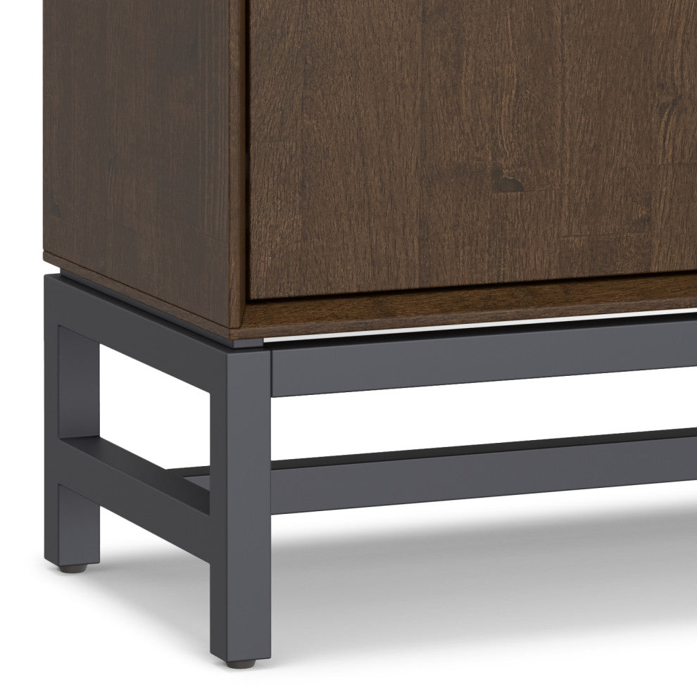 Banting Solid Hardwood Entryway Storage Cabinet, Walnut Brown
