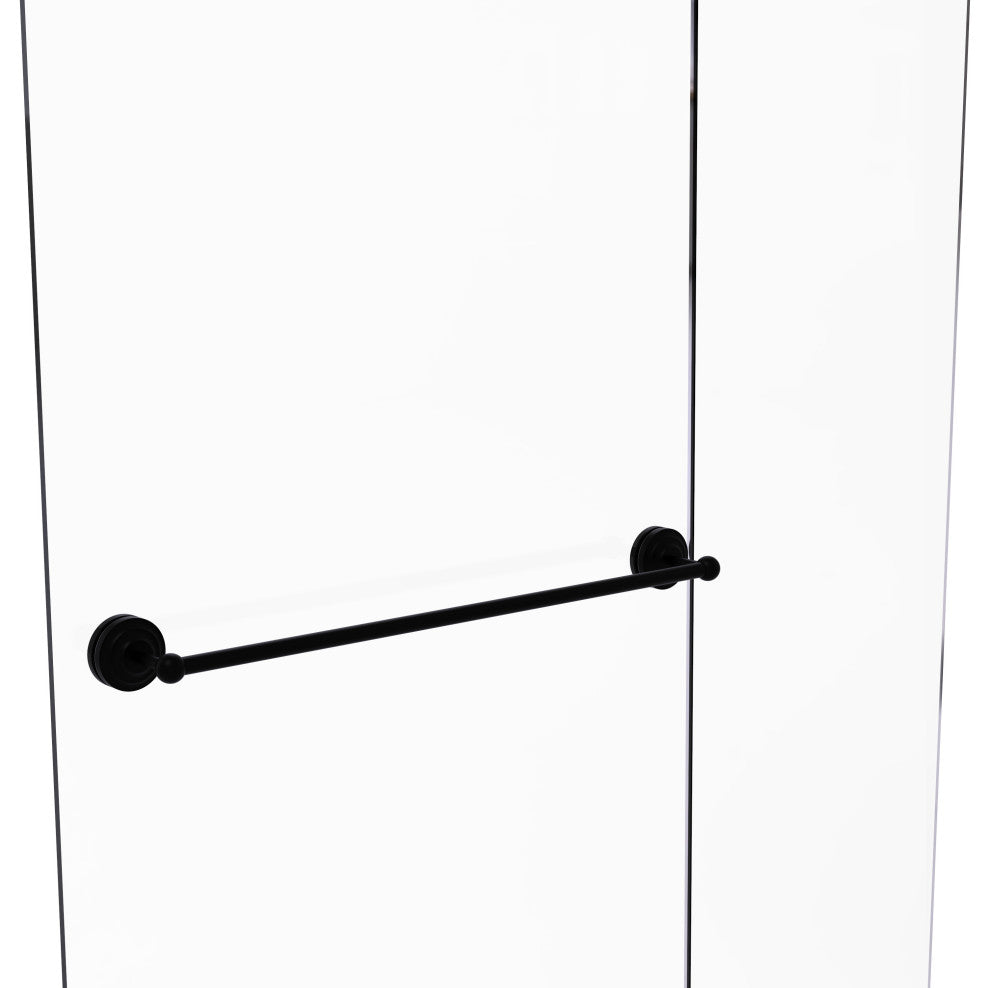 Monte Carlo 30" Shower Door Towel Bar, Matte Black
