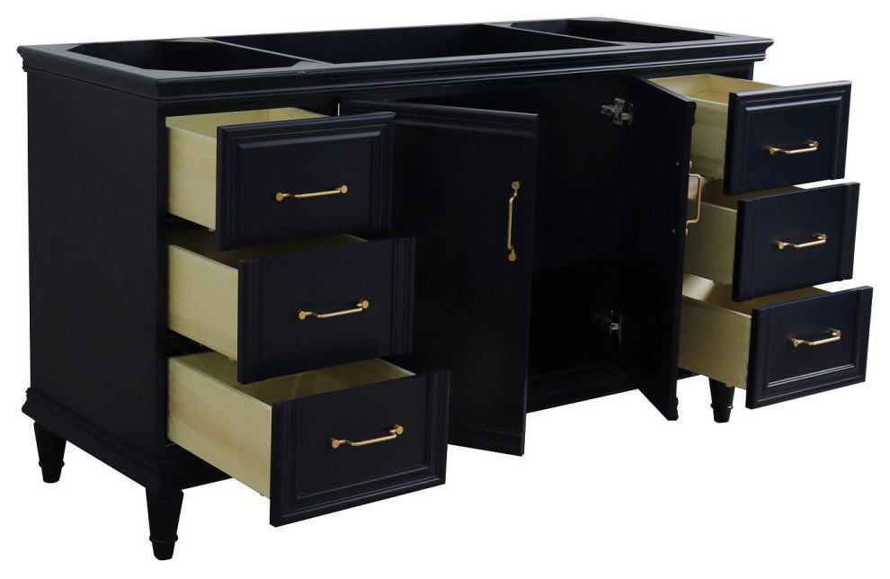 60" Single Vanity, Blue Finish, Cabinet Only