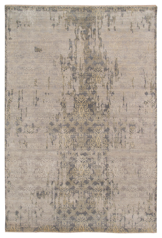 Amer Rugs Pearl PEA-2 Light Gray Gray Hand-knotted - 9'x12' Rectangle Area Rug
