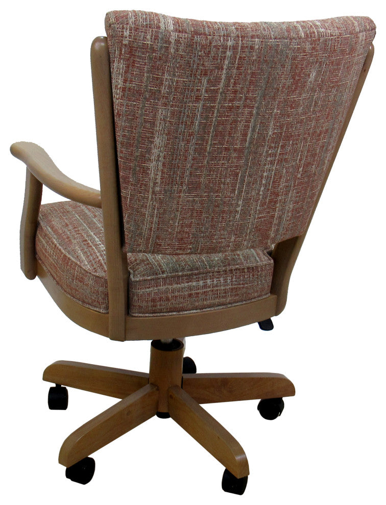 Dining Solid Wood Caster Chair on Wheels Classic, Watusi Madder Light Oak