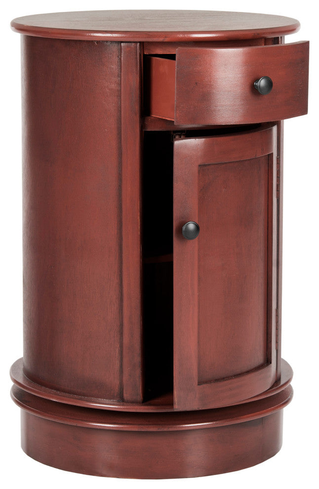 Safavieh Tabitha Oval Swivel Accent Table, Red