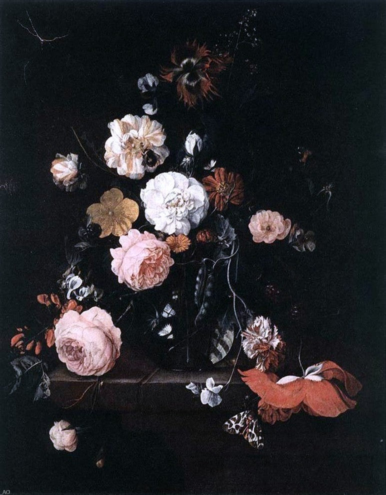 Cornelis De Heem Flower Still-Life, 21"x28" Wall Decal Print