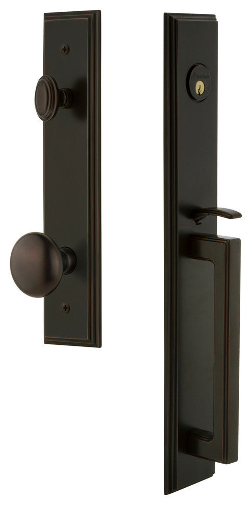 Carre' 1-Piece Dummy Handleset, D Grip and Fifth Avenue Knob, 849037