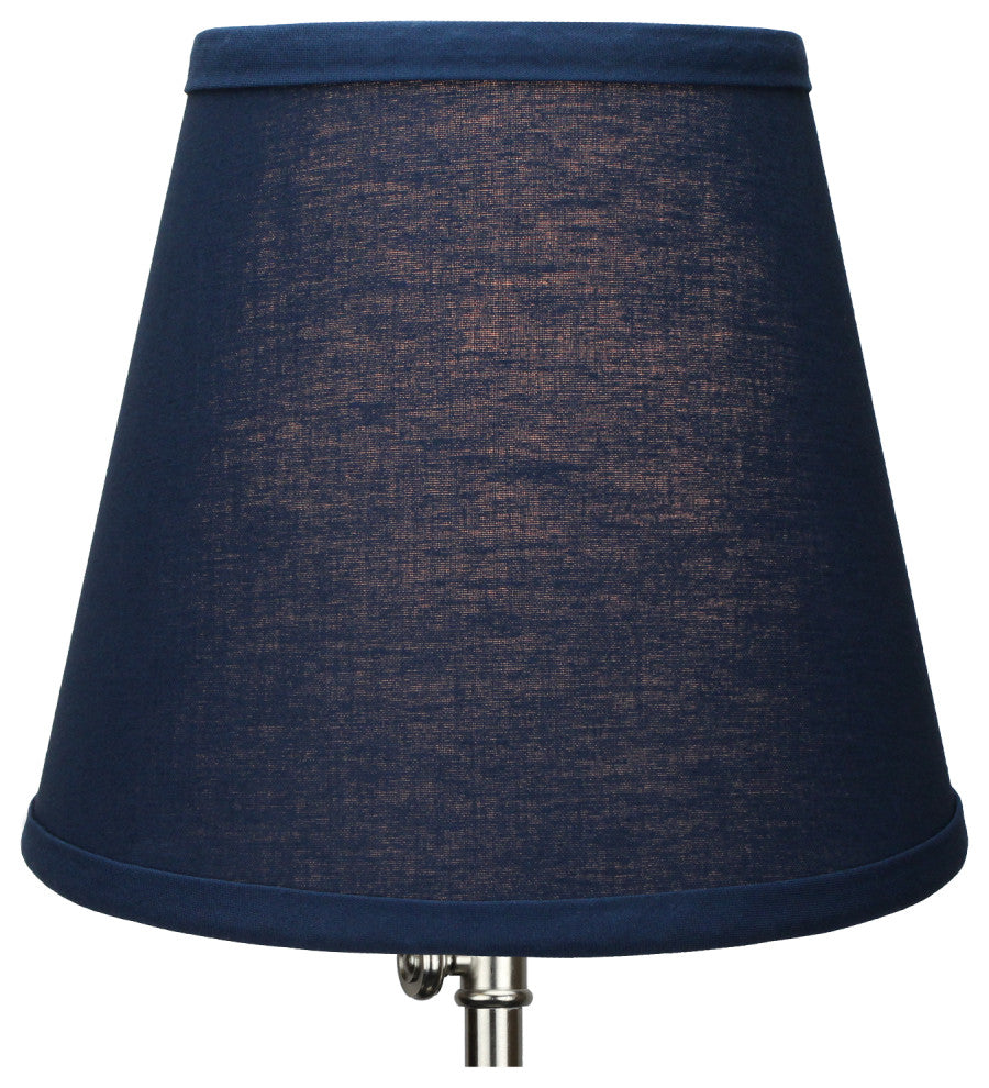 Fenchel Shades 5"x9"x7" Spider Attachment Empire Lamp Shade, Linen Navy