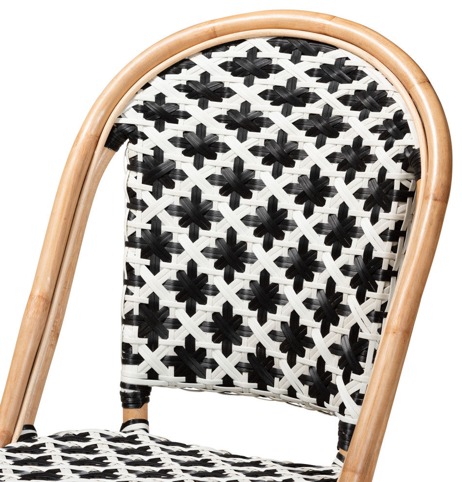 Gia Weaving Natural Rattan 2-Piece  Bistro Chair Set