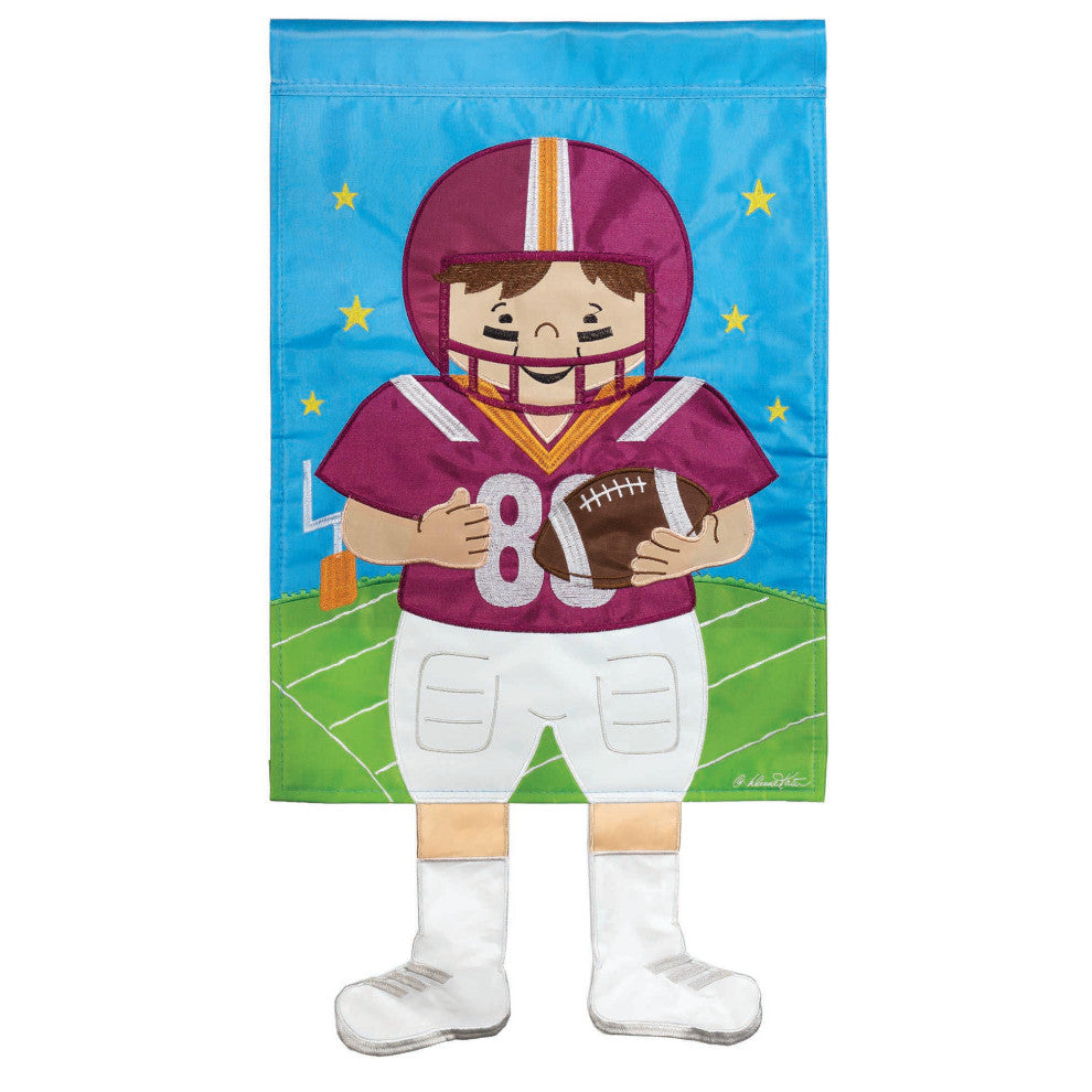 Crazy Leg Football Maroon Orange 24in