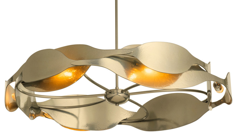 Waves Pendant, Modern Brass Finish, Standard Overall Height