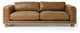 Divani Casa Danson Modern Tan Leather, Wicker Sofa