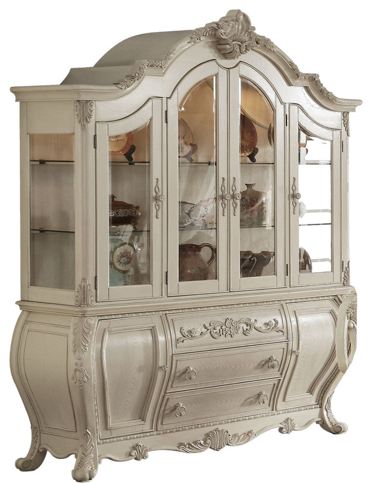 ACME Ragenardus Hutch and Buffet, Antique White