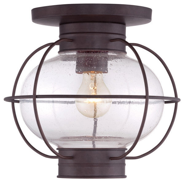 Quoizel COR1611K One Light Outdoor Flush Mount Cooper Mystic Black