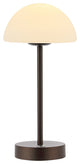 12.5" Modern Minimalist Iron Rechargeable Integrated LED Table Lamp, Black