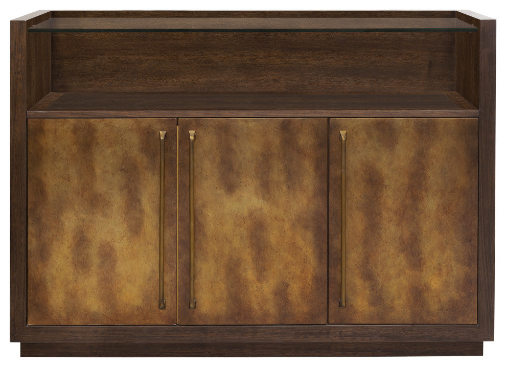 3 Door Bar Cabinet with Glass Shelves by Pulaski Furniture