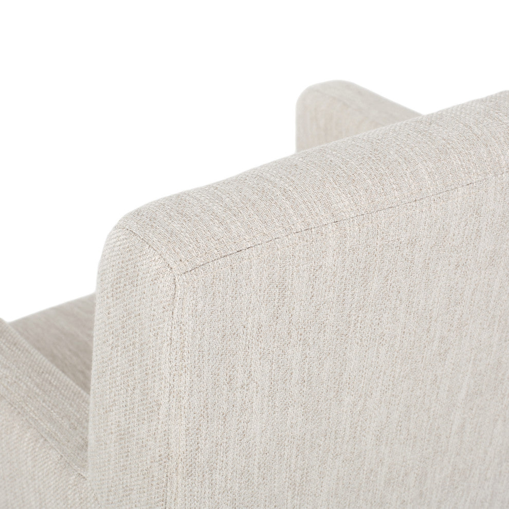 Chaparral Contemporary Fabric Upholstered Wood 26" Counter Stools, Set of 2, Beige/Weathered Natural