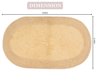 Double Ruffle Collection Bath Rugs Set, 21x34 Rectangle, Yellow