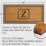 A1HC Hand-Crafted 24"x48" Rubber Coir Double-Single Monogrammed, Z