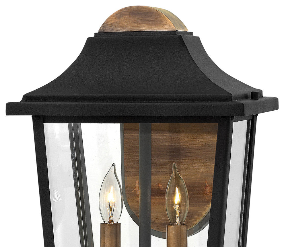 Hinkley Burton Medium Wall Mount Lantern, Black