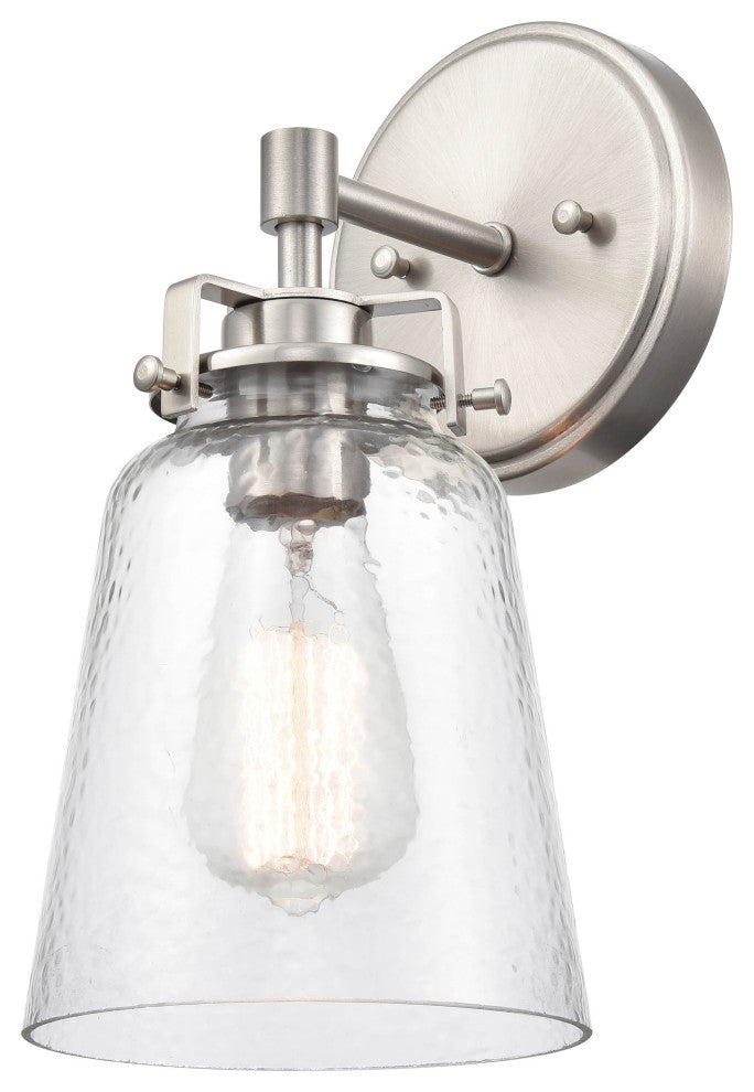 1 Light 6" Brushed Nickel Sconce