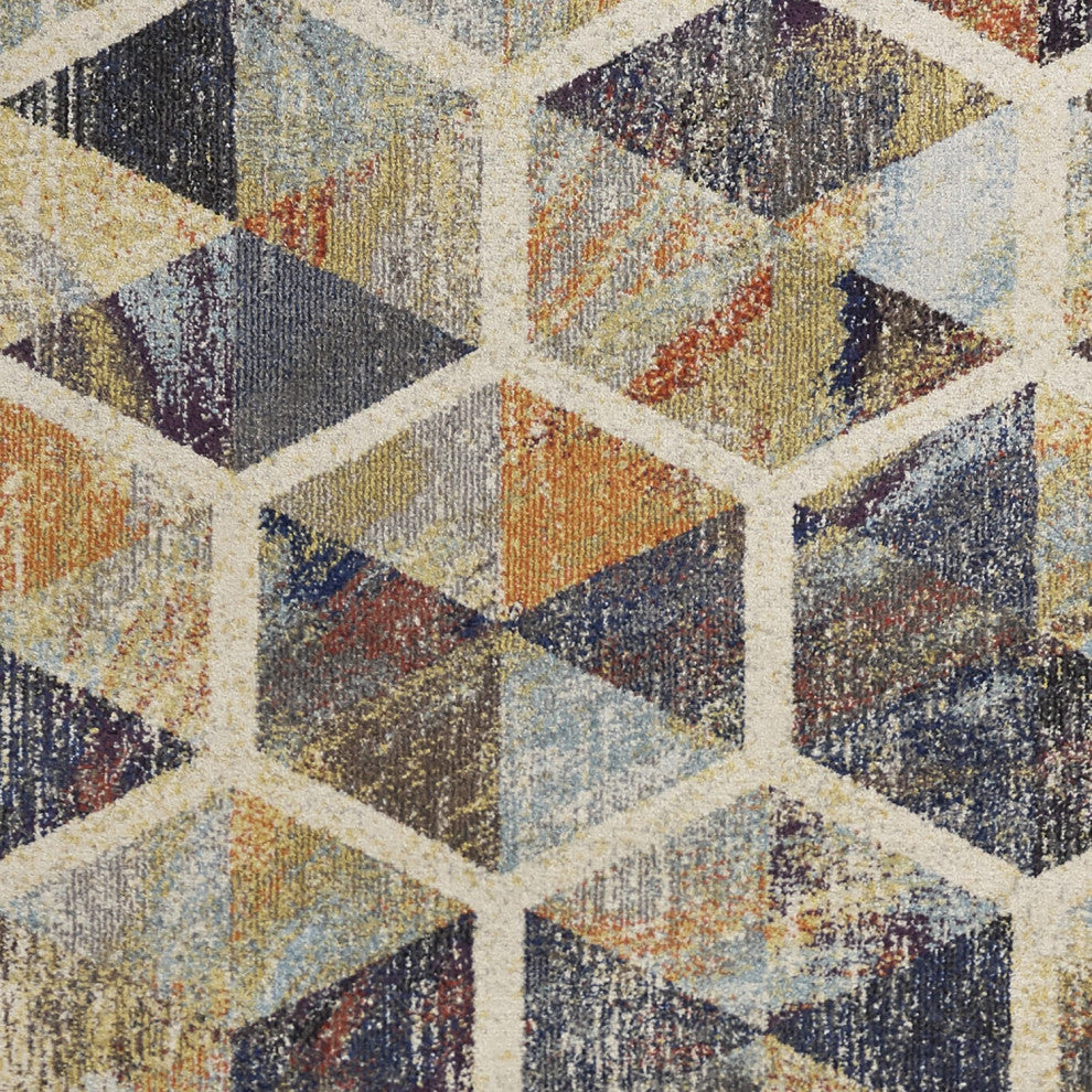 94" X 130" Ivory Polypropylene Rug