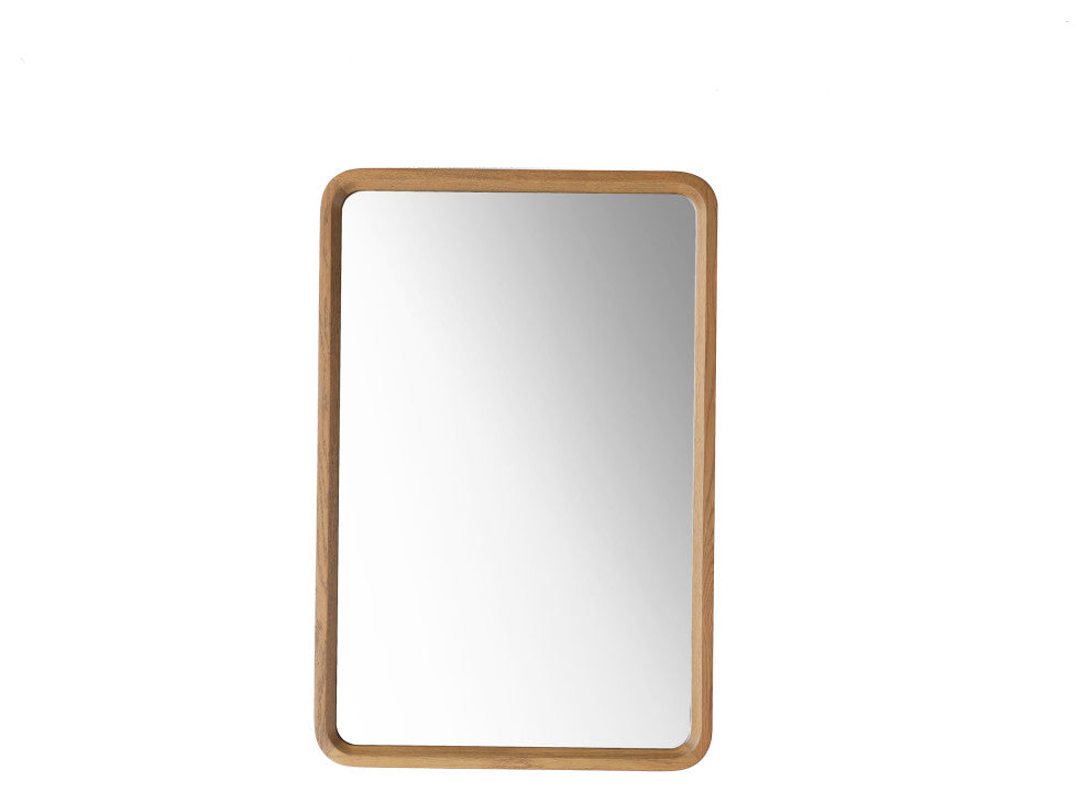 Vela Mirror, Pecan Oak, 24"